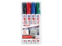 Viltstift edding 3300 schuin 1-5mm assorti blister à 4 stuks