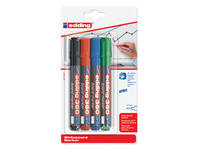 Whiteboardmarker edding 360 rond 1.5-3mm assorti blister à 4 stuks