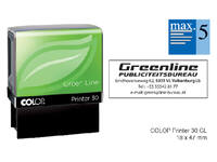 Tekststempel Colop Printer 30 Green Line personaliseerbaar