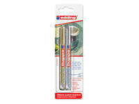 Paintmarker edding 780 op oliebasis 0.8mm goud en zilver blister à 2st