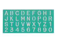 Lettersjabloon Linex hoofletters/letters/cijfers 30mm