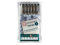 Tekenset Sakura Zentangle set à 6 pennen zwart