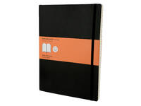 Notitieboek Moleskine XL 190x250mm lijn soft cover zwart