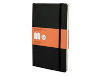 Notitieboek Moleskine large 130x210mm lijn soft cover zwart