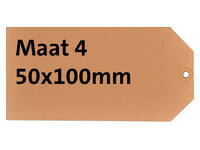 Label karton nr 4 200gr 50x100mm chamois 1000 stuks