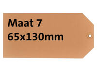 Label karton nr 7 200gr 65x130mm chamois 1000 stuks
