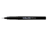 Fineliner Artline 220 rond super fijn zwart