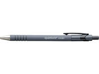 Balpen Quantore rubbergrip drukknop zwart medium