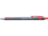 Balpen Quantore rubbergrip drukknop rood medium