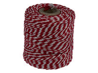 Touw Muller katoen 50 gram 45 meter rood/wit