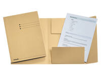 Dossiermap Esselte A4 3 kleppen manilla 275gr beige