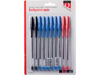 Balpen Quantore stick assorti blister 10 stuks