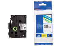 Labeltape Brother P-touch TZe-161 standaard 36mm zwart op transparant