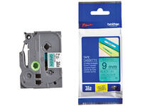 Labeltape Brother P-touch TZe-721 standaard 9mm zwart op groen