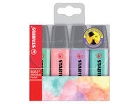 Markeerstift STABILO BOSS Original 70/4 pastel assorti etui à 4 stuks