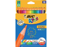 Kleurpotloden BicKids Evolution ecolutions ass blister à 18st