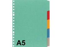 Tabbladen Kangaro A5 17-gaats P505M 5-delig assorti karton
