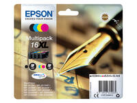 Inktcartridge Epson 16XL T1636 zwart + 3 kleuren