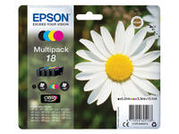 Inktcartridge Epson 18 T1806 zwart + 3 kleuren