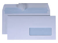 Envelop Quantore 114x229mm venster 4x11cm rechts zelfkevend 50 stuks