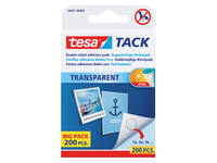 Kleefpads tesa® TACK dubbelzijdig transparant 200 stuks 200 stuks