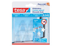 Klevende haak tesa® 0,2kg transparant 5 stuks