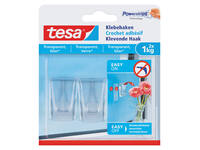 Klevende haak tesa® 1kg transparant 2 stuks