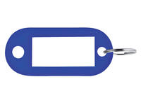 Sleutellabel Pavo kunststof blauw 100 stuks
