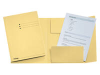 Dossiermap Esselte folio 3 kleppen manilla 275gr geel