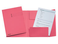 Dossiermap Esselte folio 3 kleppen manilla 275gr roze