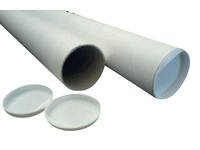 Verzendkoker CleverPack A3 330x29.5mm met doppen wit pak à 5 stuks