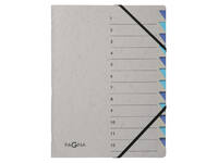 Sorteermap Pagna Easy A4 12 tabs lichtblauw/donkerblauw