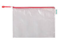 Opbergtas Tarifold met rits 330x240mm PVC rood
