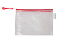 Opbergtas Tarifold met rits 235x165mm PVC rood