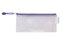 Opbergtas Tarifold met rits 250x115mm PVC blauw