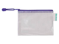 Opbergtas Tarifold met rits 175x125mm PVC blauw