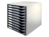 Ladenblok Leitz A4 10 laden donkergrijs/wit