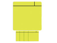 Magneet scrum 75x75mm geel 5 stuks