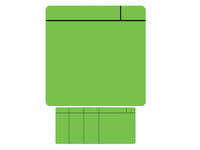Magneet scrum 75x75mm groen 5 stuks