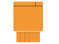 Magneet scrum 75x75mm oranje 5 stuks