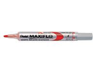 Whiteboardmarker Pentel MWL5S Maxiflo rond 1mm rood