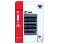 Inktpatroon STABILO blauw blister à 12 stuks