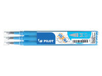 Rollerpenvulling PILOT friXion medium lichtblauw set à 3 stuks
