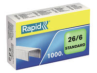 Nieten Rapid 26/6 gegalvaniseerd standaard 1000 stuks