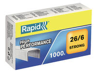 Nieten Rapid 26/6 gegalvaniseerd strong 1000 stuks