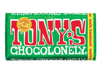 Chocolade Tony's Chocolonely melk hazelnoot reep 180gr