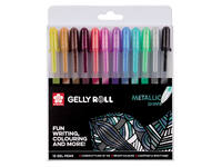 Gelschrijver Sakura Gelly Roll Metallic set à 12 kleuren
