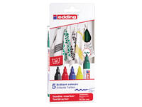 Textielmarker edding 4500 rond 2-3mm basis assorti 5 stuks
