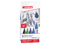 Textielmarker edding 4500 rond 2-3mm koel assorti 5 stuks