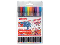 Brushpen edding 1340 assorti etui à 10 stuks